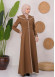 Modest linen  trench coat 1221 taba