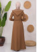 Modest linen  trench coat 1221 taba