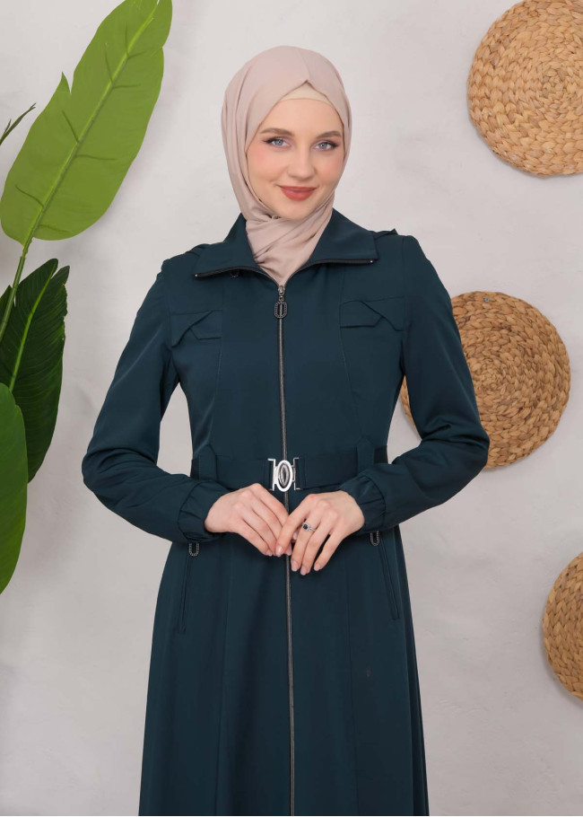 Modest Prada Topcoat 1222 Petrol rengi