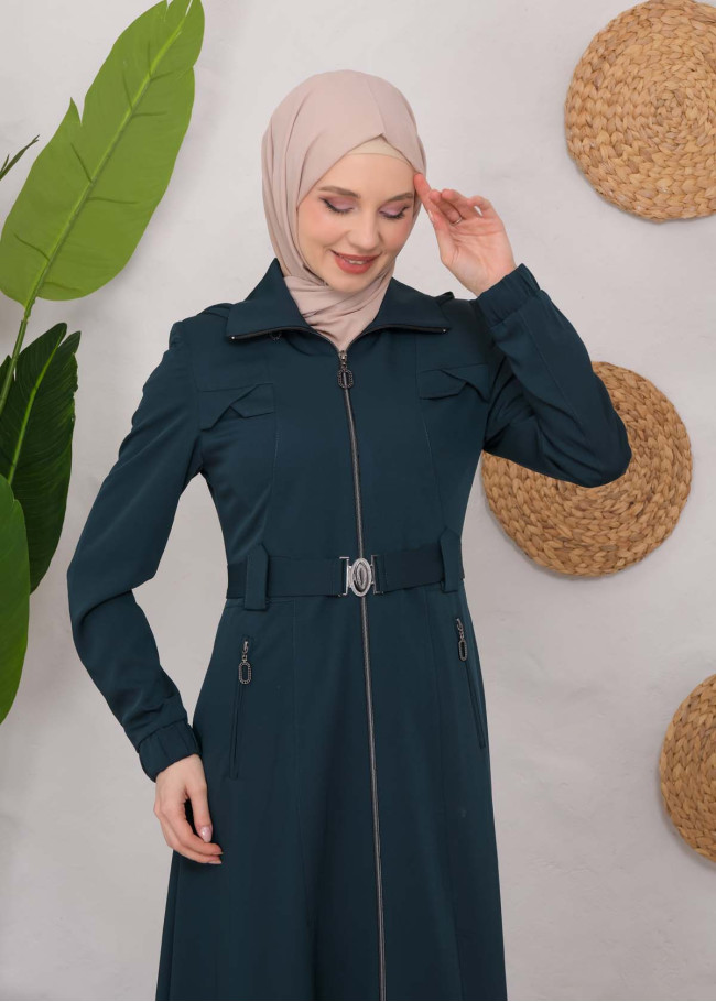 Modest Prada Topcoat 1222 Petrol rengi