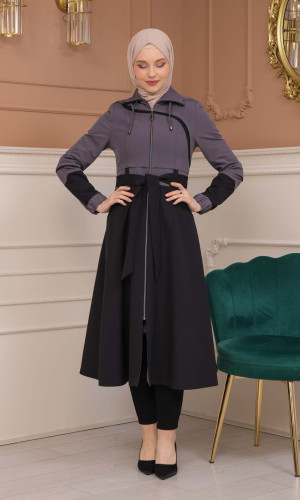 ترانشكوت كتان لونين 1223 - رمادي