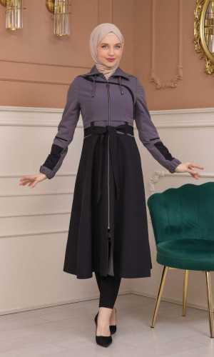 ترانشكوت كتان لونين 1223 - رمادي