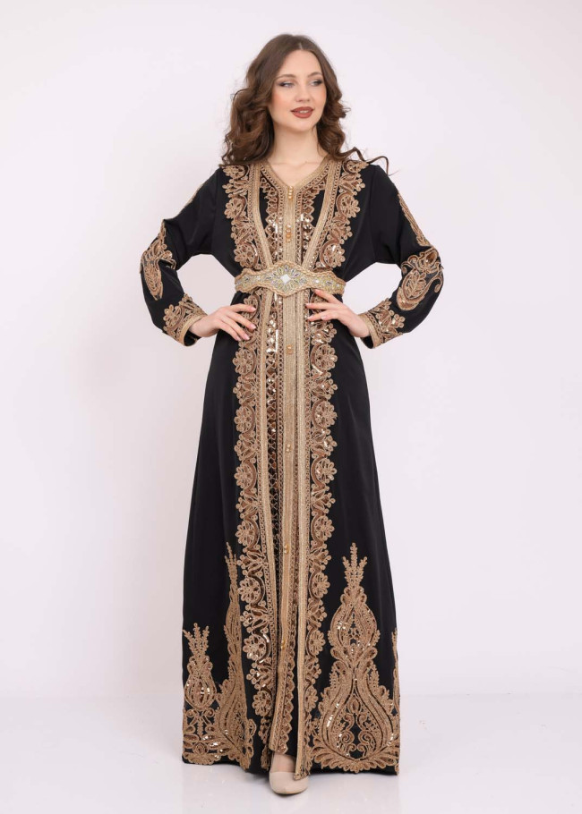 Women kaftan Vikor two-piece 4102 Siyah