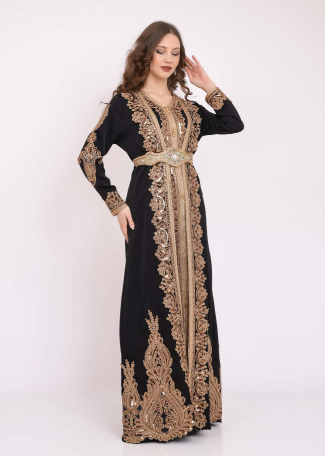Women kaftan Vikor two-piece 4102 Siyah