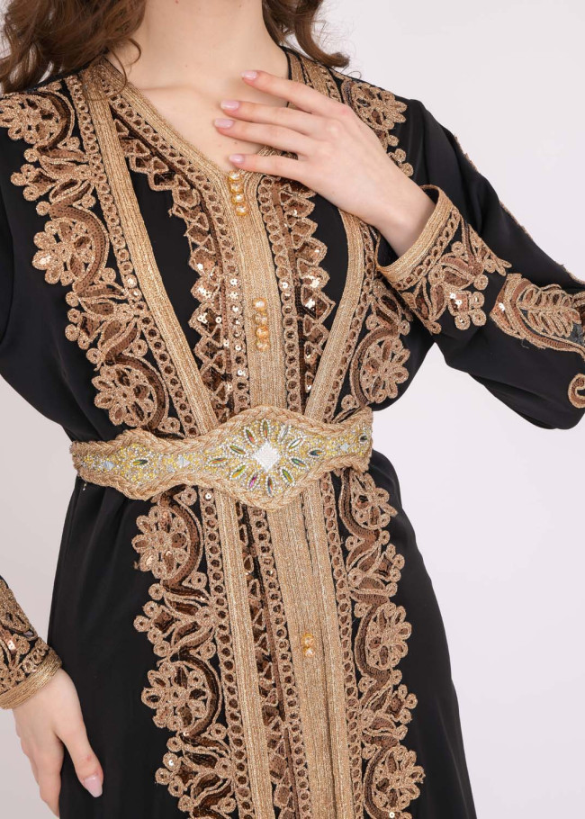 Women kaftan Vikor two-piece 4102 Siyah