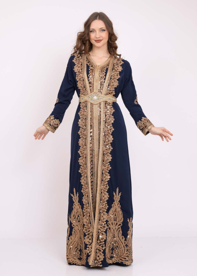 Women kaftan Vikor two-piece 4102 Lacivert