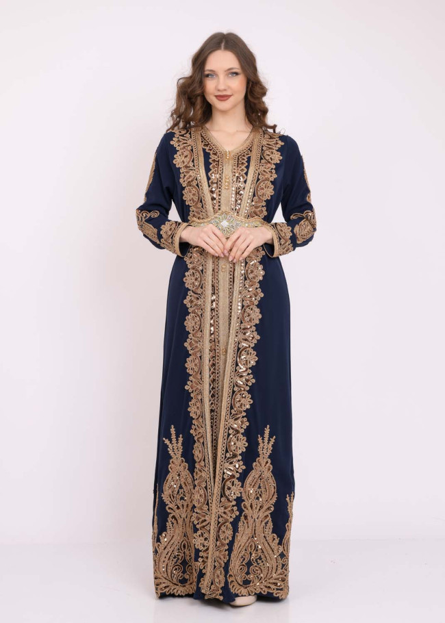 Women kaftan Vikor two-piece 4102 Lacivert