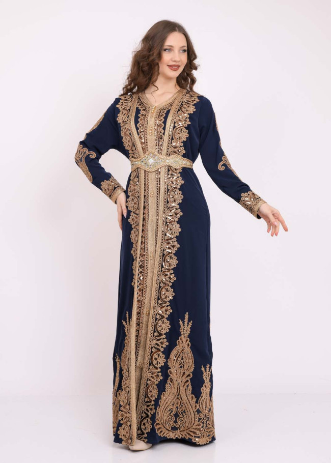 Women kaftan Vikor two-piece 4102 Lacivert