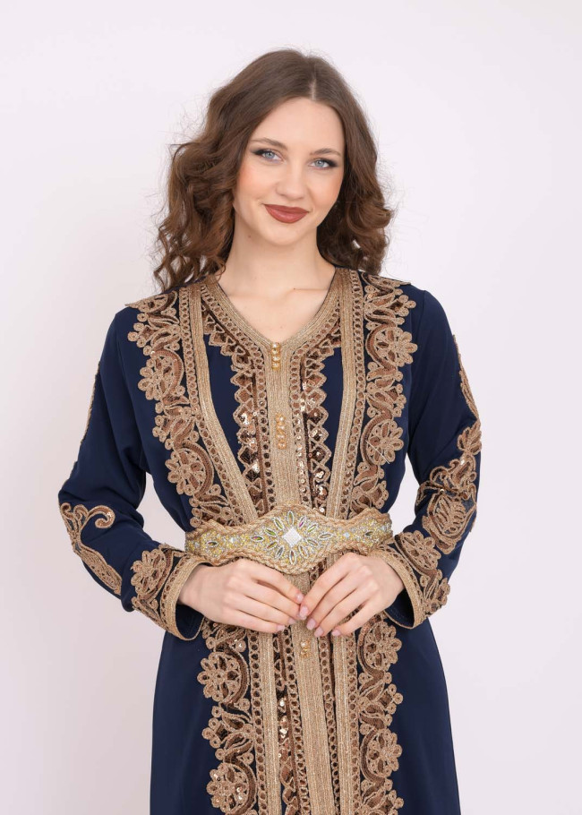 Women kaftan Vikor two-piece 4102 Lacivert
