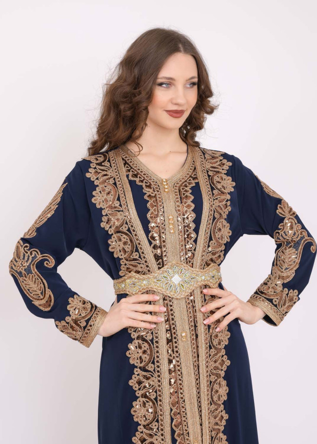 Women kaftan Vikor two-piece 4102 Lacivert