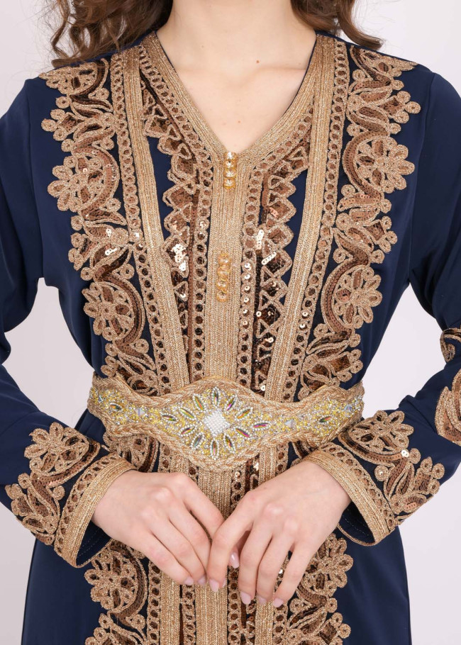 Women kaftan Vikor two-piece 4102 Lacivert