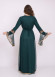 Two Piece Women Kaftan With Chiffon Outer Layer 4103 Haki