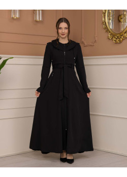 مانطو برادا نسائي ياقة بليسه 1225 - اسود