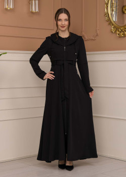 مانطو برادا نسائي ياقة بليسه 1225 - اسود