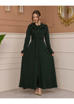 مانطو برادا نسائي ياقة بليسه 1225 - زيتي