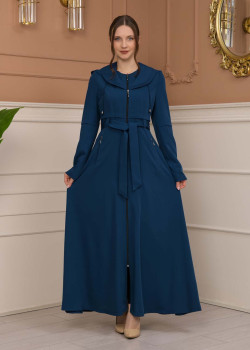 مانطو برادا نسائي ياقة بليسه 1225 - تركواز