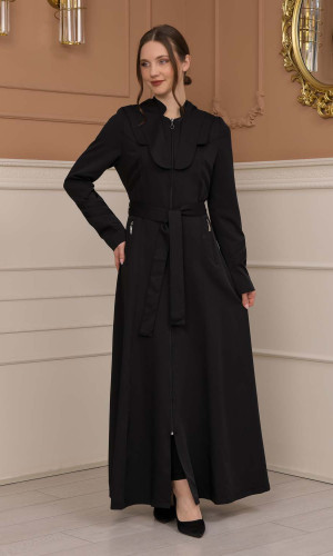 مانطو برادا ياقة ملكية 1226 - اسود