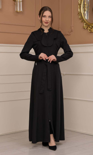 مانطو برادا ياقة ملكية 1226 - اسود