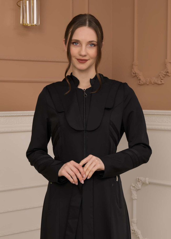 Modest Women Prada Topcoat 1226 - Black