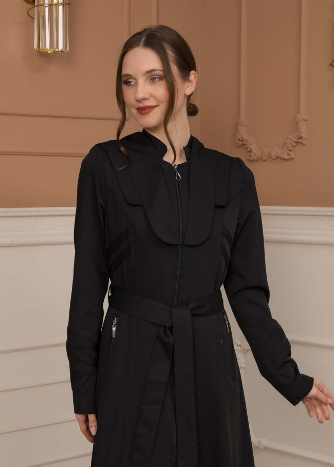 Modest Women Prada Topcoat 1226 - Black