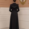 مانطو برادا ياقة ملكية 1226 - أسود