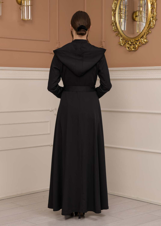 Modest Women Prada Topcoat 1226 - Black