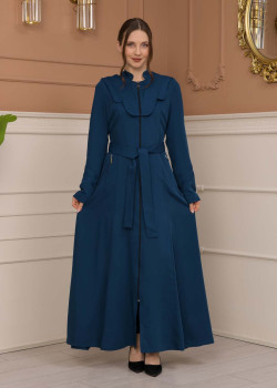 مانطو برادا ياقة ملكية 1226 - تركواز