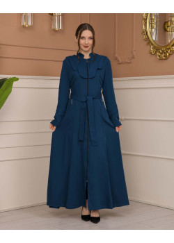 مانطو برادا ياقة ملكية 1226 - تركواز