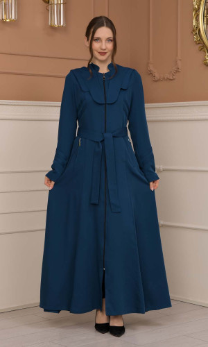 مانطو برادا ياقة ملكية 1226 - تركواز