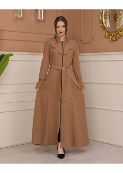 مانطو برادا ياقة ملكية 1226 - بيج