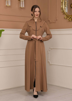 مانطو برادا ياقة ملكية 1226 - بيج