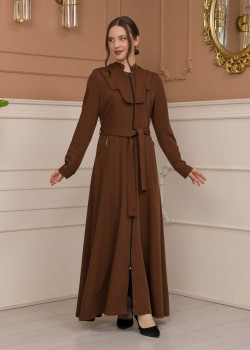 مانطو برادا ياقة ملكية 1226 - ترابي