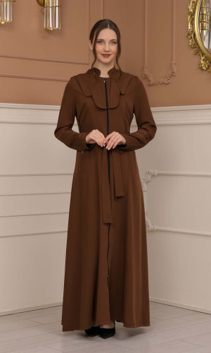 مانطو برادا ياقة ملكية 1226 - ترابي