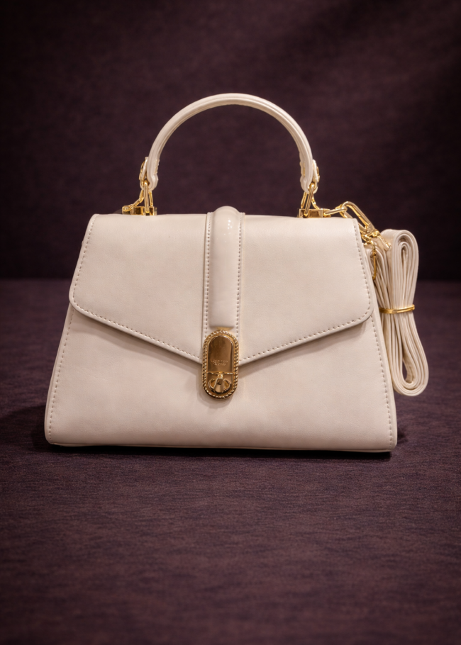 990 حقيبة جلد وشاموا - بيج