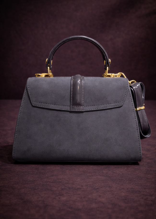 990 حقيبة جلد وشاموا - gray