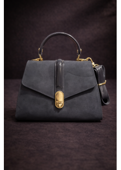 حقيبة يد راقية بحزام جلدي طويل 990 - فضي