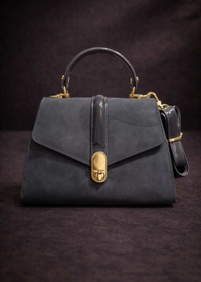 990 حقيبة جلد وشاموا - gray