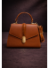 Elegant Handbag with Long Leather Strap 990 - tan