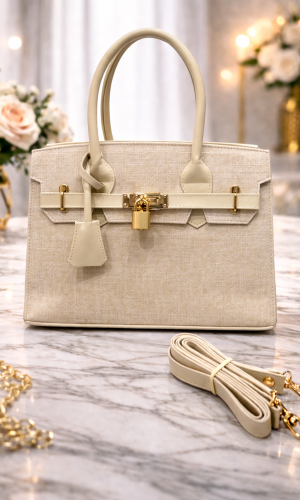 حقيبة كروس بادي جلدية بتصميم عملي 992 - بيج