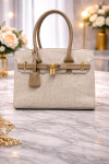 Practical Leather Crossbody Bag with Long Strap 992 - ivory
