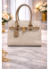 Practical Leather Crossbody Bag with Long Strap 992 - ivory