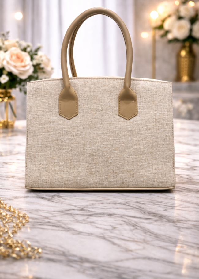 92 حقيبة قفل كبيرة - ivory