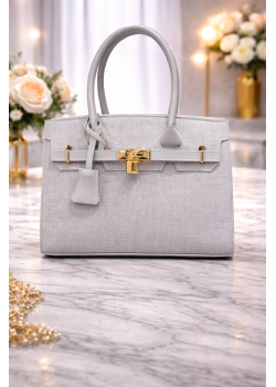 حقيبة كروس بادي جلدية بتصميم عملي 992 - فضي