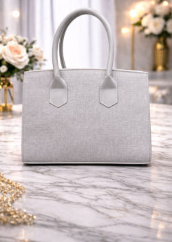 Praktische Leder-Umhängetasche mit langem Gurt 992 - Grau