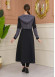 Hooded Belted Hijab Parachute Topcoat 1229 - Anthracite
