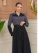 Hooded Belted Hijab Parachute Topcoat 1229 - Anthracite