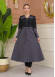 Hooded Belted Hijab Parachute Topcoat 1229 - smoky gray