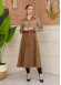 Hooded Belted Hijab Parachute Topcoat 1229 - Beige