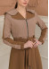 Hooded Belted Hijab Parachute Topcoat 1229 - Beige