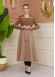 Hooded Belted Hijab Parachute Topcoat 1229 - tan